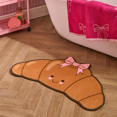 Ohs Character Novelty Bath Mat Soft Velvet Quick Dry Non-Slip Shower Rug from B&Q