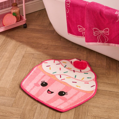 Ohs Character Novelty Bath Mat Soft Velvet Quick Dry Non-Slip Shower Rug from B&Q