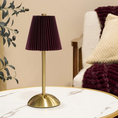 Ohs Pleated Bedside Lamp Led Rechargeable Cordless Night Light from B&Q