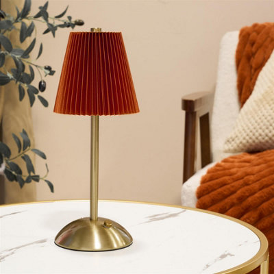 Ohs Pleated Bedside Lamp Led Rechargeable Cordless Night Light from B&Q