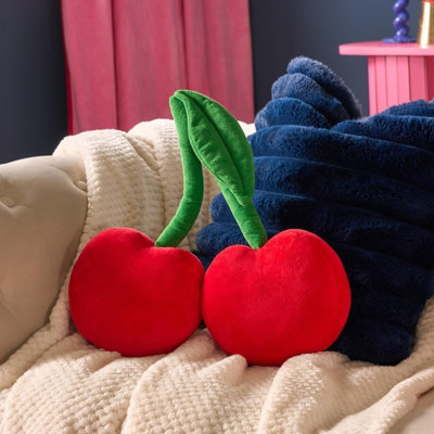 Ohs Cherry Shaped Decorative Scatter Cushion Throw Pillow from B&Q