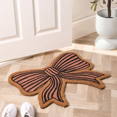 Ohs Bow Shaped Coir Doormat Novelty Non Slip Door Rug from B&Q