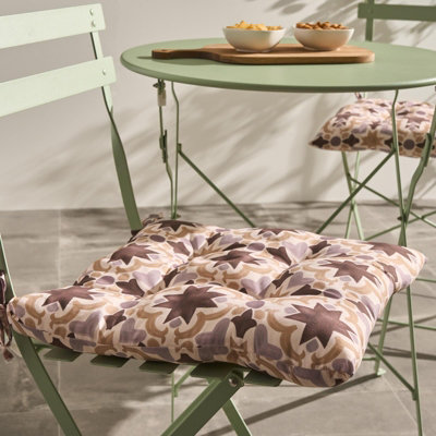 Ohs 2 X Tiles Garden Chair Cushions Outdoor Seat Pads from B&Q