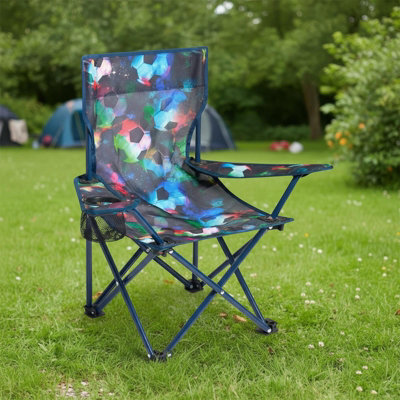 Ohs Kids Football Camping Chair Folding Garden Outdoor Picnic Seat from B&Q