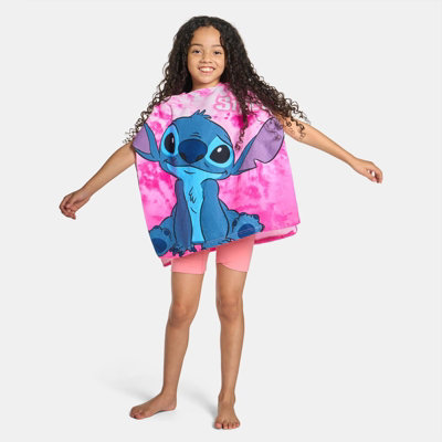 Ohs Kids Stitch Beach Hooded Towel Poncho Absorbent Quick Dry from B&Q