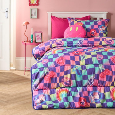 Ohs Kids Checkerboard Coverless 10.5 Tog Duvet Set With PillowcaseSingle from B&Q