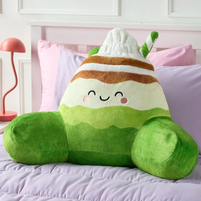 Ohs Mandy The Matcha Cuddle Cushion Novelty Reading Pillow from B&Q