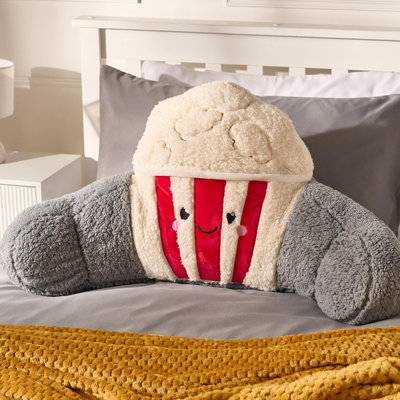 Ohs Poppy The Popcorn Cuddle Cushion Novelty Reading Pillow from B&Q