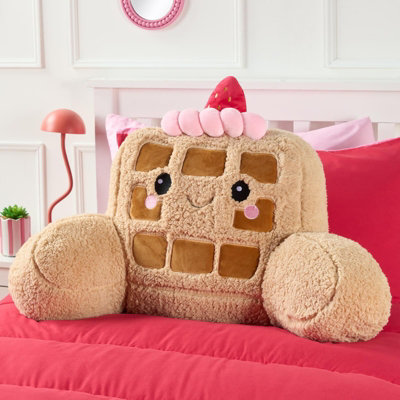 Ohs Honey The Waffle Cuddle Cushion Novelty Reading Pillow from B&Q