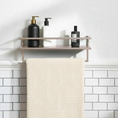 Ohs Towel Rail Bathroom Shelf Space Saving Storage Unit Wall Mounted Modern Home from B&Q
