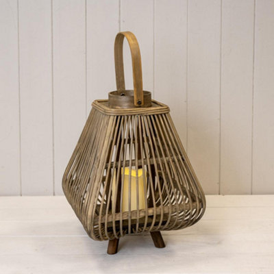 Annibells Large Bamboo Led Candle Lantern Indoor Or Outdoor (24895)Small from B&Q
