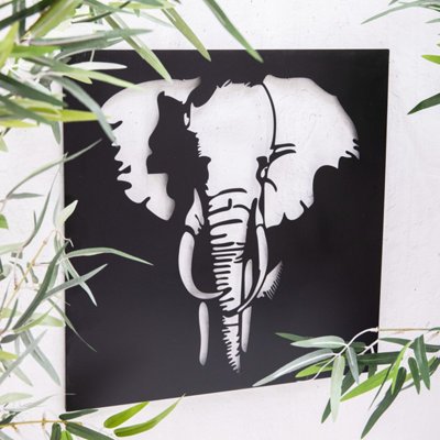 Annibells Black Metal Elephant Wall Plaque (15826) from B&Q