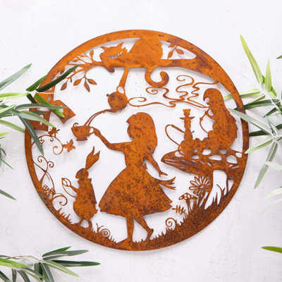 Annibells Rustic Metal Alice In Wonderland Wall Plaque from B&Q
