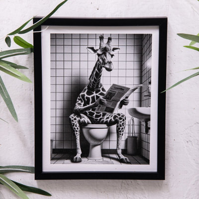 Annibellsgiraffe Zebra Elephant On Toilet Picture (15266)Giraffe from B&Q
