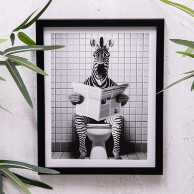 Annibellsgiraffe Zebra Elephant On Toilet Picture (15266)Zebra from B&Q