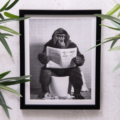 Annibells Lion Gorilla Cheetah On Toilet Picture (15207)Gorilla from B&Q