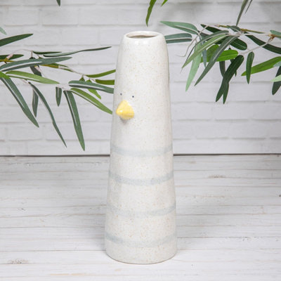 Annibells Seagull Bird Ceramic Tall Glazed Seaside Coastal Bathroom Vases (25968)Large