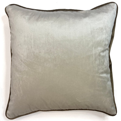 Rapport Home Piped Velvet Cushion Cover (43X43) from B&Q