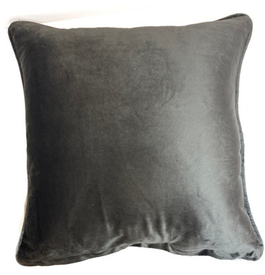 Rapport Home Piped Velvet Cushion Cover (43X43) from B&Q