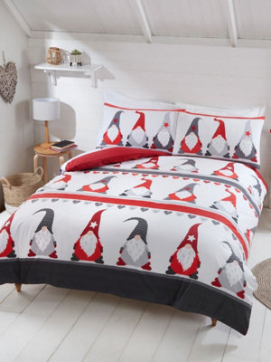 Festive Gonks King Duvet Cover And Pillowcase Set from B&Q