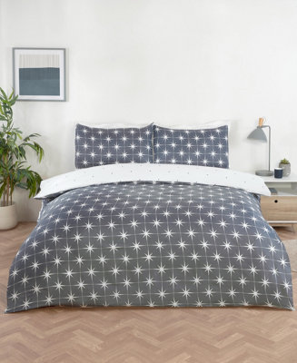 Rapport Home Single Northern Stars Complete Duvet Set With Pillowcase And Fitted SheetGrey