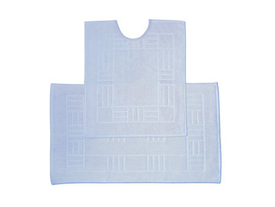 B&Q -  Chatsworth Cotton Pedestal Mats Blue