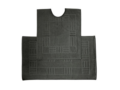 Rapport Home Chatsworth Pure Cotton Mats Black from B&Q