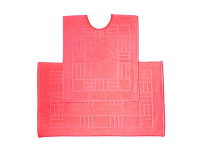 B&Q -  Chatsworth Cotton Pedestal Mats Red