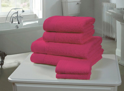 Rapport Home Chatsworth Bath Towel Pure Cotton Fuschia from B&Q