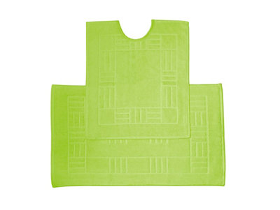 Rapport Home Chatsworth Cotton Pedestal Mats Lime from B&Q
