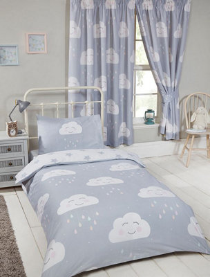 World Of Wallpaper Happy Clouds Single Duvet Cover And Pillowcase Set from B&Q
