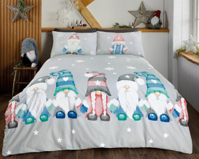 Rapport Gonk Family Reversible Duvet Cover Set Winter/christmas Bedding from B&Q