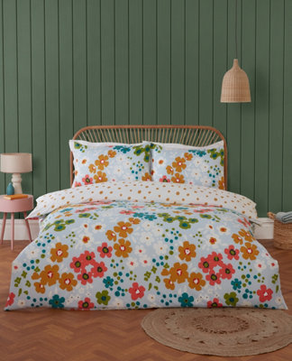 Rapport Home Betty Polyester Reversible Duvet Cover Set With Pillowcase from B&Q