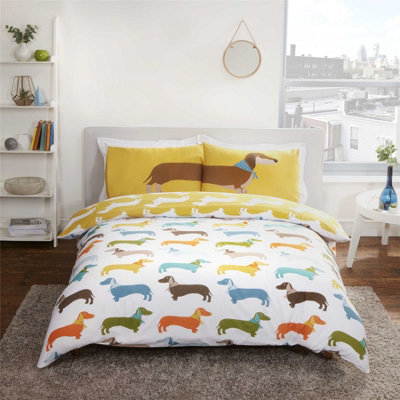 Rapport Dachshund Sausage Dog Duvet Cover Set from B&Q