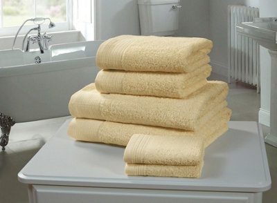 Rapport Home Chatsworth Pure Cotton Face Towel Yellow from B&Q