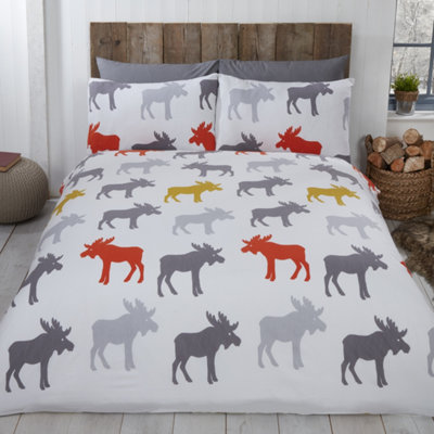 Rapport Home Moose Cotton Duvet Set With Pillowcase from B&Q