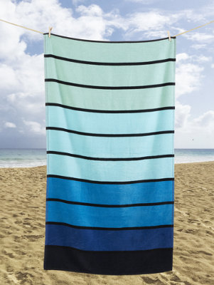 Rapport Ombre Striped Beach Towel Multi 85 X 160Cm from B&Q