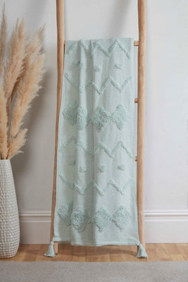 Rapport Home Juniper Tufted Cotton Blanket Throw from B&Q