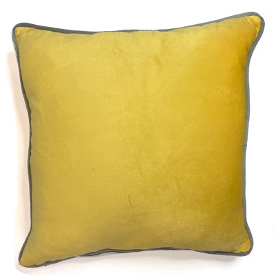 Rapport Home Piped Velvet Cushion Cover (43X43) from B&Q