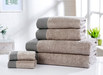 B&Q -  Tidal Pure Cotton Face Towel Natural