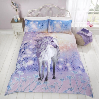 Rapport Magical Unicorn Glitter Duvet Cover Bedding Sets from B&Q