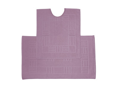Rapport Home Chatsworth Cotton Pedestal Mats Heather from B&Q