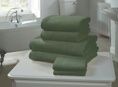 Rapport Home Chatsworth Hand Towel Pure Cotton Ivy from B&Q