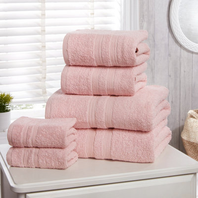 B&Q -  Camden Pure Cotton Face Towel Blush