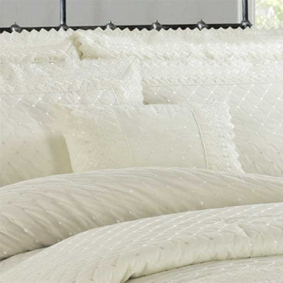 Rapport Home Richmond Ivory Boudoir Cushion Luxury Embroidered from B&Q