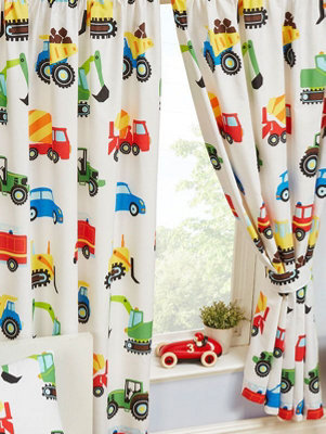 Trucks And Transport Lined 54'' Curtains from B&Q