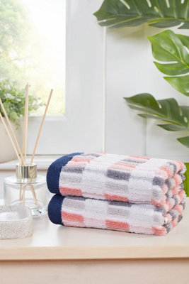 B&Q -  Santa Cruz Pure Cotton Face Cloth Towels Set Of 4 (Pink)