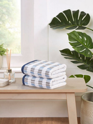B&Q -  Santa Cruz Hand Towel Pure Cotton Blue