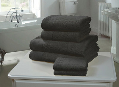 Rapport Home Chatsworth Hand Towel Pure Cotton Grey from B&Q