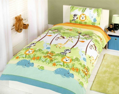 Jungle Boogie Single Duvet Cover & Pillowcase Set from B&Q